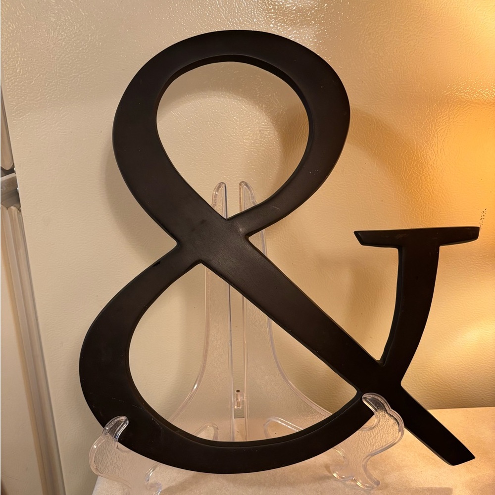 Large metal AND symbol
